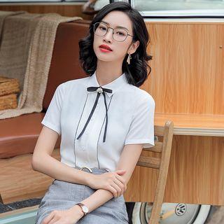 Short-sleeve Chiffon Dress Shirt / Pencil Skirt / Dress Pants