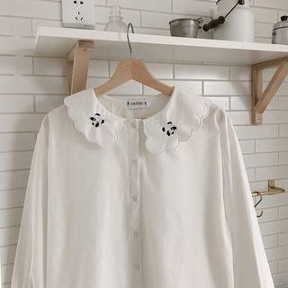 Panda Embroidered Blouse