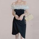 Off Shoulder Two Tone Dress