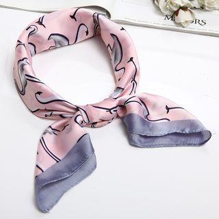 Flamingo Print Neck Scarf