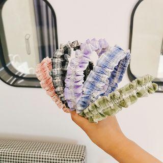 Plaid Ruffle Headband