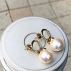 Faux-pearl Dangle Earrings Gold - One Size