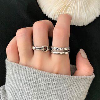 Knot / Layered Alloy Open Ring