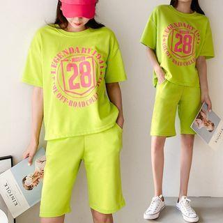 Sweatsuit Set: Number T-shirt + Bermuda Shorts