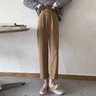 High-waist Crop Straight-leg Dress Pants