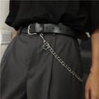 Plain Chain Belt Black - One Size