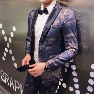 Set: Print Blazer + Dress Pants
