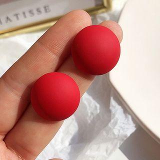 Ball Stud Earring 1 Pair - As Shown In Figure - One Size