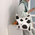 Cow Print Tote Bag Cow - Black & White - One Size