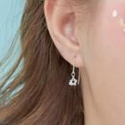 Star Drop Earring 1 Pair - Silver - One Size