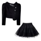 Set: Asymmetrical Jacket + A-line Skirt