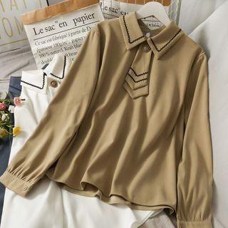 Inset-tie Loose-fit Blouse