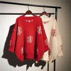 Snowflake Round-neck Sweater