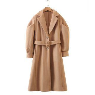 Tie-waist Button-up Coat