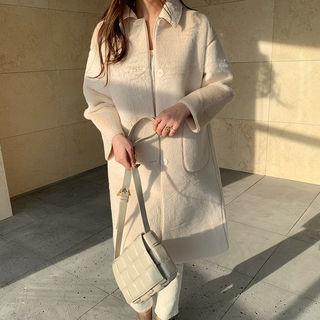 Pastel Color Eco Fur Mac Coat