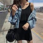 Loose-fit Denim Jacket Blue - One Size