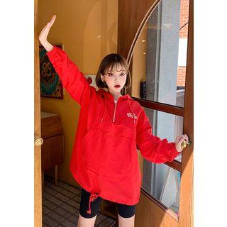 Peko Gogo88 Lightweight Anorak Hoodie Red - One Size