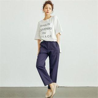 Big-pocket Straight-cut Pants