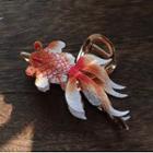 Embroidered Fish Hair Claw Red - One Size