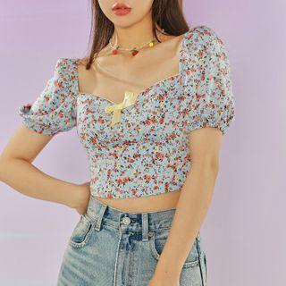 Floral Wood Ear Trim Top