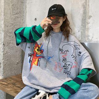 Loose-fit Mpck Two-piece Printed Hoodie