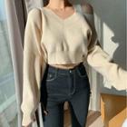 Cold Shoulder Sweater Almond - One Size