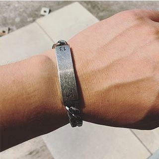 Stainless Steel Numeral Bar Bracelet As Shown In Figure - One Size