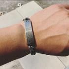 Stainless Steel Numeral Bar Bracelet As Shown In Figure - One Size