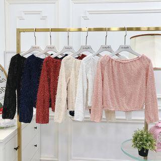 Boatneck Furry Blouse
