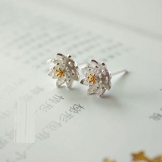 925 Silver Lotus Studs