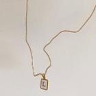 Lettered Pendant Necklace Gold - One Size