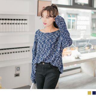 Drop Shoulder Melange Sweater