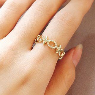 Alloy Chain Open Ring Gold - One Size