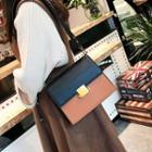 Color Block Buckled Cross Bag