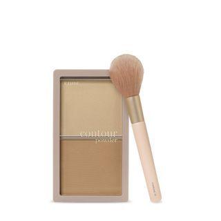 Etude - Contour Powder And Brush Set - 2 Types 2 Pcs - #02 Inventor