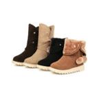 Pompom-accent Mid-calf Snow Boots