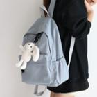 Lettering Canvas Backpack / Charm / Set