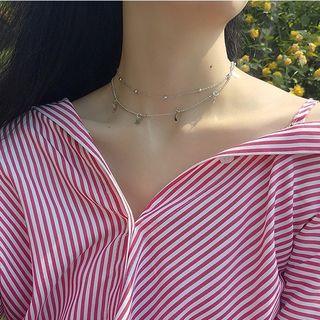 Star & Crescent Layered Choker