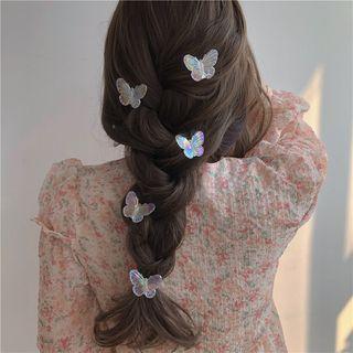Set Of 5: Butterfly Acrylic Hair Clip
