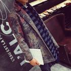 Printed Notch Lapel Coat