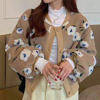 Floral Print Button Jacket