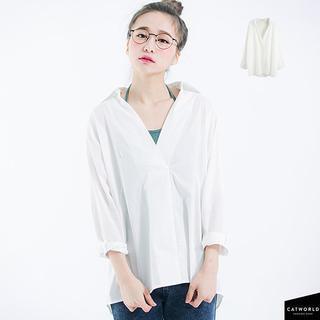 V-neck Loose-fit Blouse