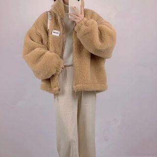 Zip-up Fleece Jacket / Straight-leg Pants