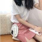 Printed Canvas Mini Cross Bag Onigiri - One Size