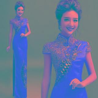 Embroidered Qipao Wedding Dress