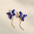 Butterfly Glaze Alloy Earring 1 Pair - Blue - One Size