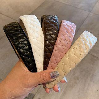 Faux Leather Face Wash Headband