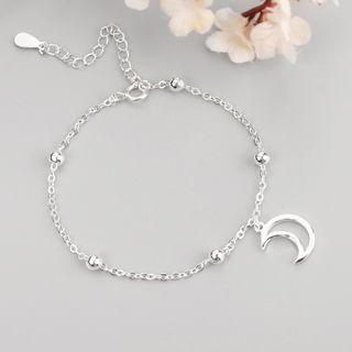 925 Sterling Silver Moon Bracelet 1 Pc - 925 Sterling Silver Moon Bracelet - One Size