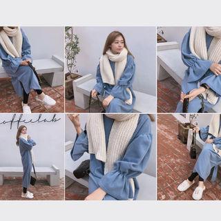 Round-neck Bell-sleeve Long Dress