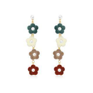 Velvet Flower Earring / Clip-on Earring